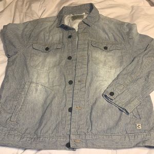Jeremiah “Hidalgo ” denim blue stripe Conductor’s jacket size: L